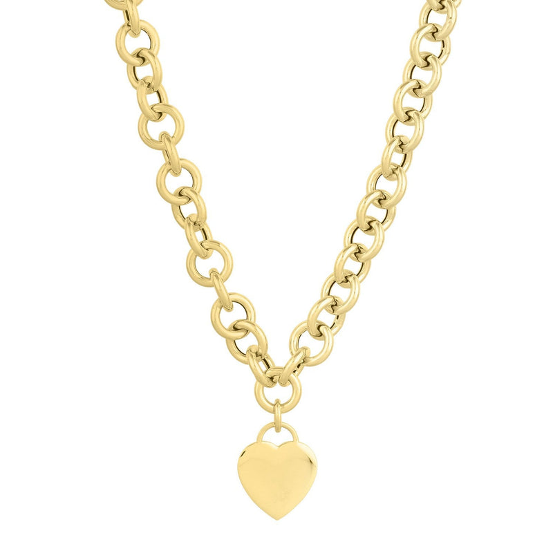 Bids.com 14k Yellow Gold Rolo Link Necklace (11.40 mm) Necklaces