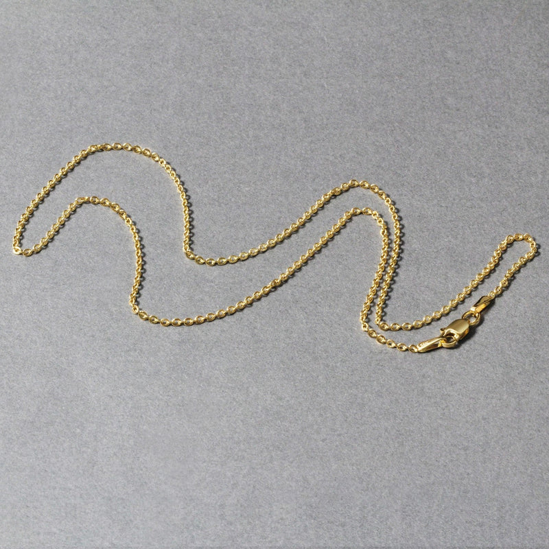 Bids.com 14k Yellow Gold Forsantina Lite Cable Link Chain 1.5mm Necklaces