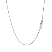 Bids.com 14k White Gold Classic Box Chain 0.7mm Necklaces