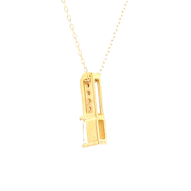 Bids.com .06ct Zircon Diamond Fashion Pendants 10KT Yellow Gold Pendants