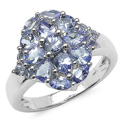 Bids.com 1.74 Carat Genuine Tanzanite .925 Sterling Silver Ring Rings