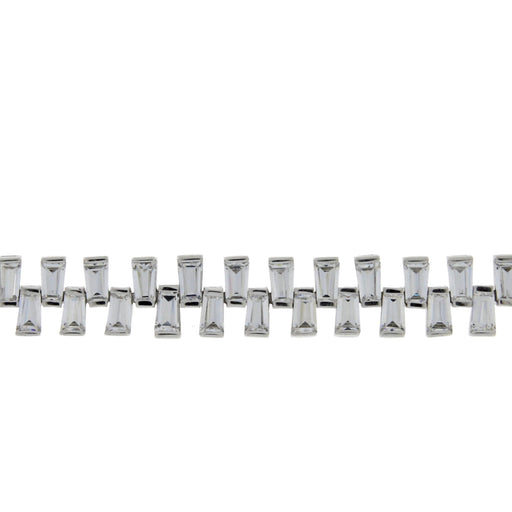 Bids.com Cubic Zirconium Tennis Bracelet Sterling Silver Bracelets