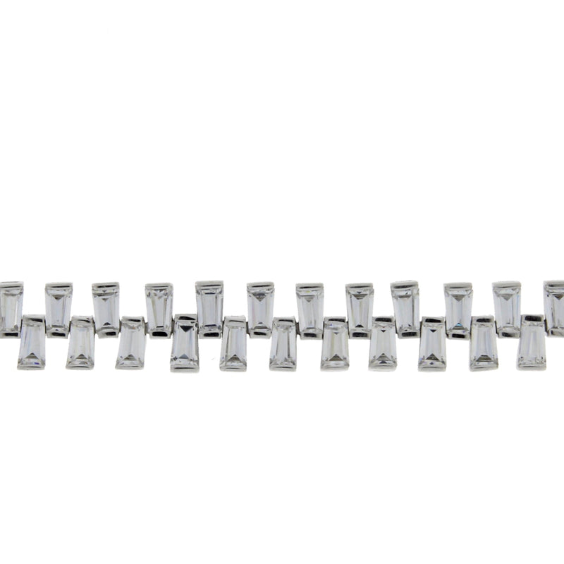 Bids.com Cubic Zirconium Tennis Bracelet Sterling Silver Bracelets