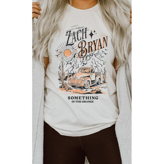 Zach Bryan Something Orange Western Graphic Tee