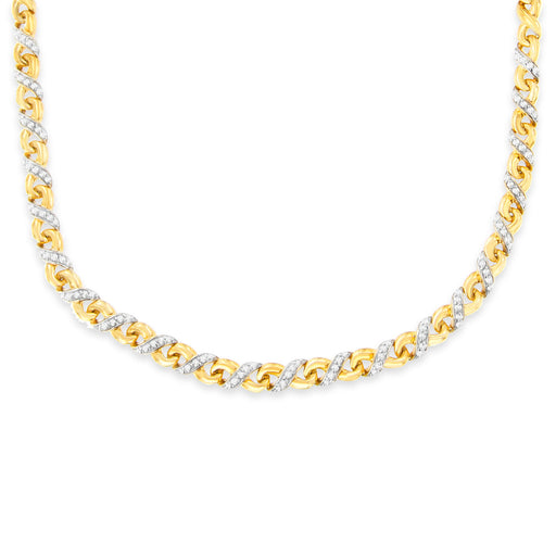 Bids.com 10K Yellow Gold 1 cttw Diamond Riviera Statement Pendant Necklace (J-K, I2-I3) Necklaces