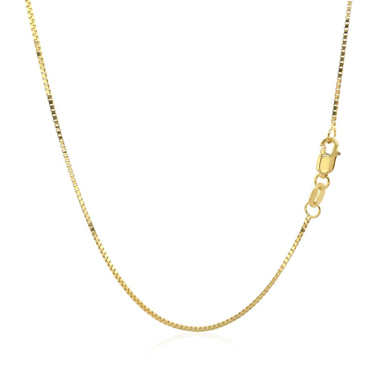 Bids.com 14k Yellow Gold Classic Box Chain 0.8mm Necklaces