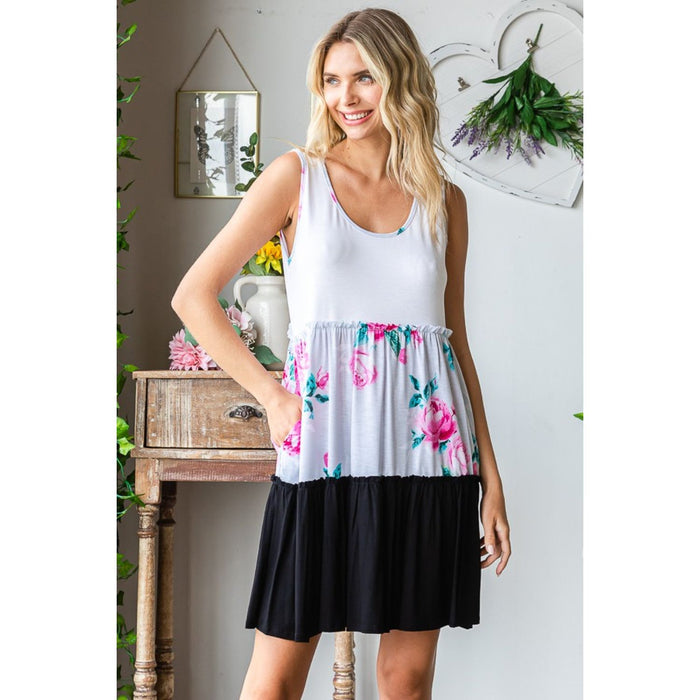 Heimish Scoop Neck Frill Tiered Dress