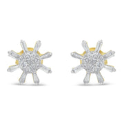 Bids.com 10k Yellow Gold Round and Baguette Diamond Stud Earring (0.50 cttw, H-I Color, I2-I3 Clarity) Earrings