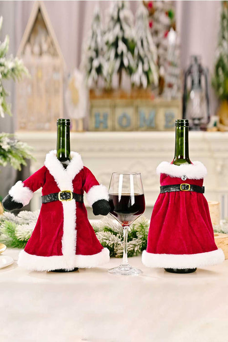 2-Pack Christmas Dress Wine Bottle Covers