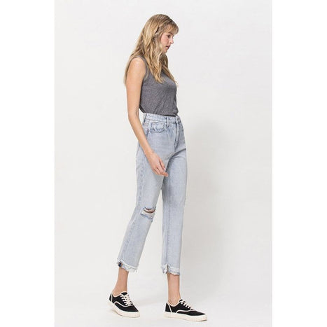 Vervet By Flying Monkey Super High Relaxed Cuffed Straight Jean