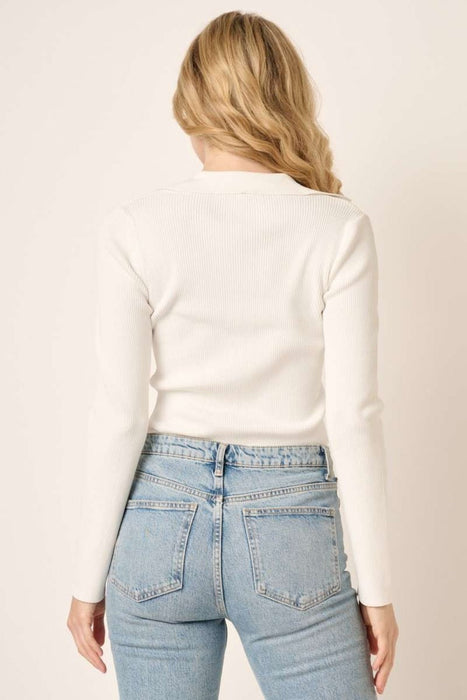 Long Sleeve Ribbed Knit Top