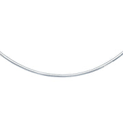 Bids.com 14k White Gold Chain in a Classic Omega (3 mm) Necklaces