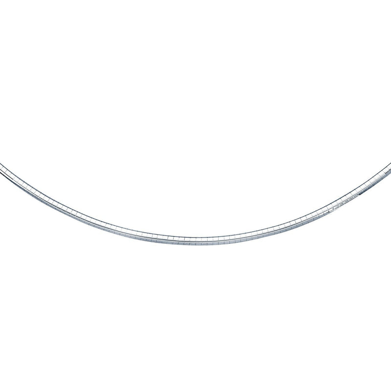 Bids.com 14k White Gold Chain in a Classic Omega (3 mm) Necklaces