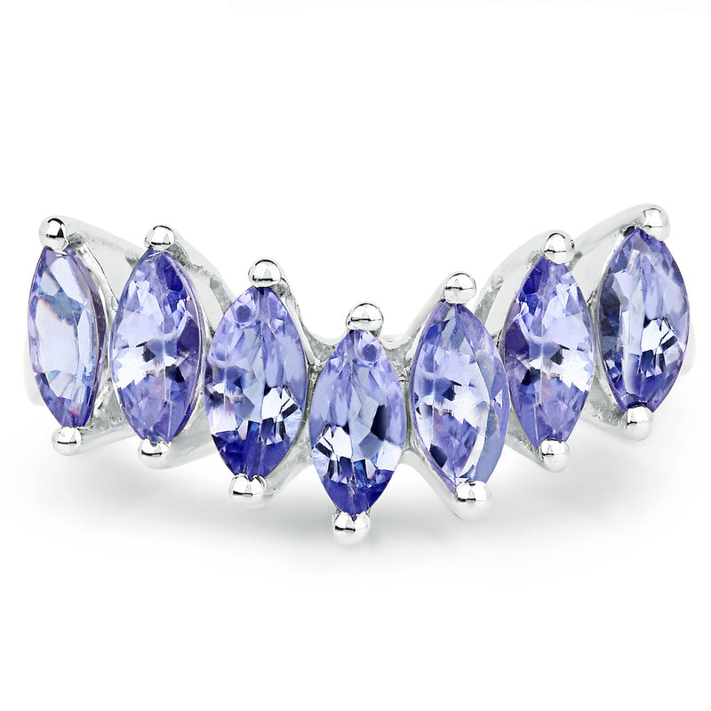 Bids.com 1.68 Carat Genuine Tanzanite .925 Sterling Silver Ring Rings