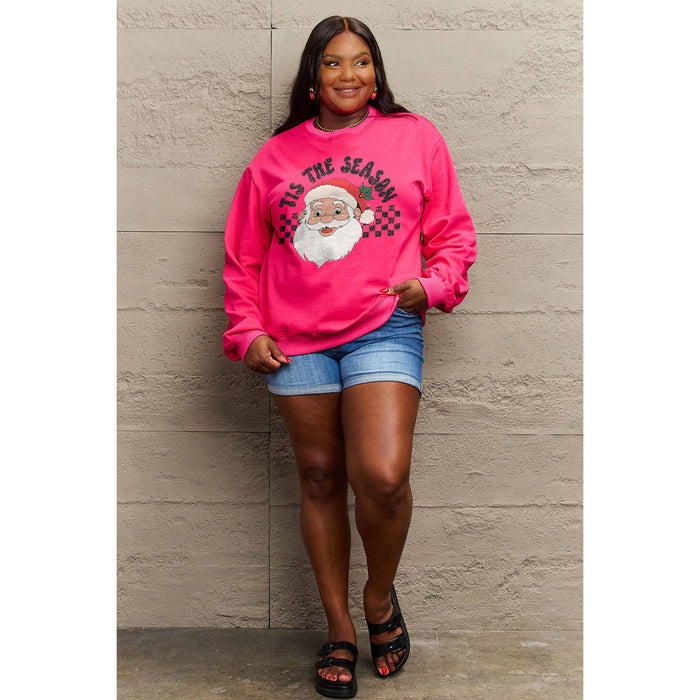 Simply Love Santa Graphic Long Sleeve Sweatshirt