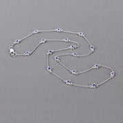 Bids.com 1.80 Carat Genuine Tanzanite .925 Sterling Silver Necklace Necklaces