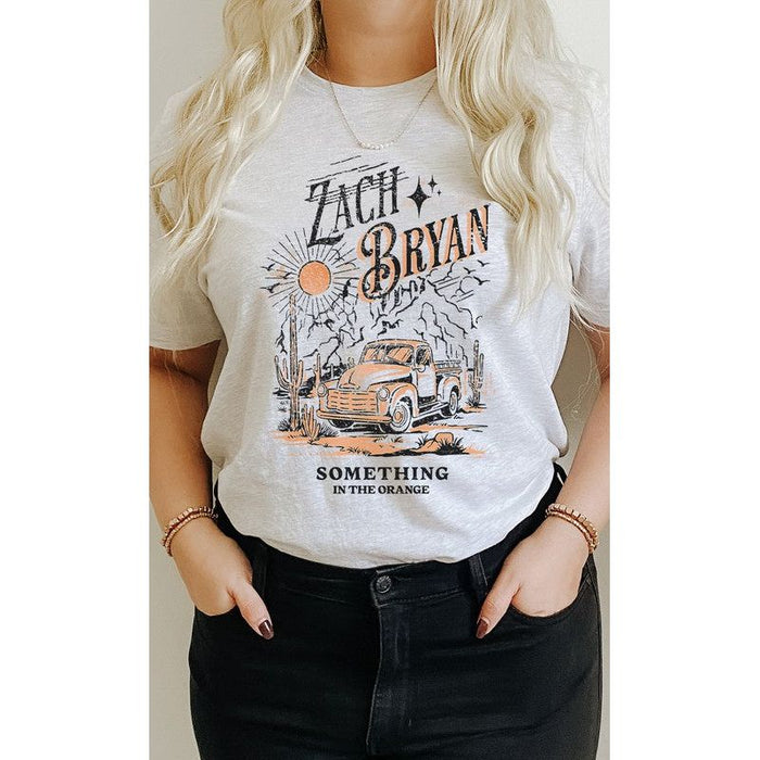 Zach Bryan Something Orange Western Graphic Tee