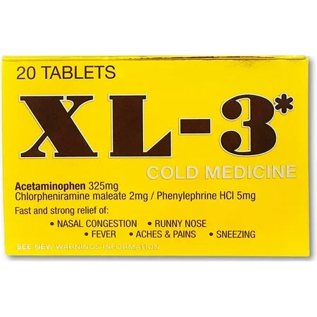 xl-3 Midway XL-3 Cold Medicine Tablets - 20ct Health Care
