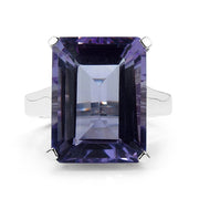Bids.com 11.47 Carat Genuine Amethyst .925 Sterling Silver Ring Rings