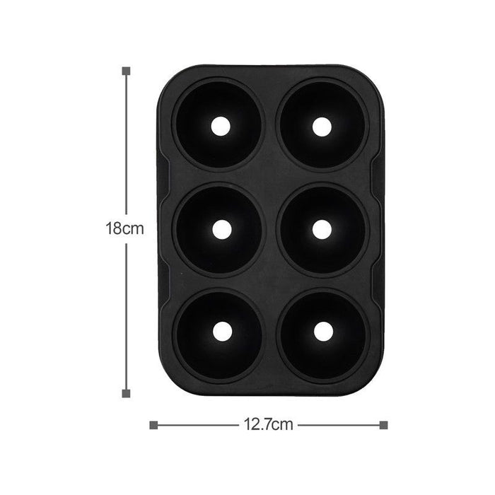 Silicone 6 Ice Ball Molds in Spherical Shape Set of 2