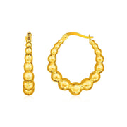Bids.com 14k Yellow Gold Graduated Sphere Hoop Earrings Earrings