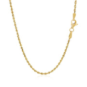 Bids.com 2.0mm 10k Yellow Gold Solid Diamond Cut Rope Chain Necklaces
