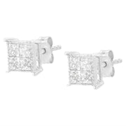 Bids.com Sterling Silver 3/4 cttw Composite Diamond Stud Earrings (I-J, I2-I3) Earrings