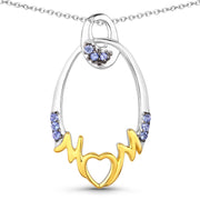 Bids.com 0.18 Carat Genuine Tanzanite .925 Sterling Silver Pendant Pendants