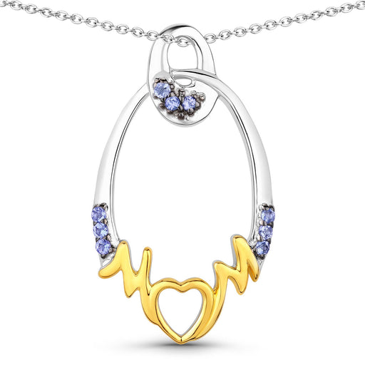 Bids.com 0.18 Carat Genuine Tanzanite .925 Sterling Silver Pendant Pendants