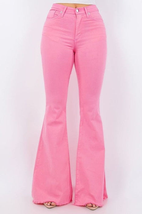 Bell Bottom Jean in Pink - Inseam 30"