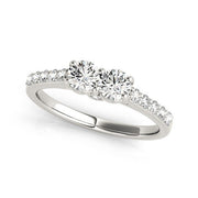 Bids.com 14k White Gold Round Two Stone Diamond Ring (3/4 cttw) Rings
