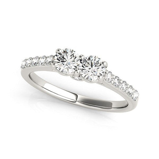 Bids.com 14k White Gold Round Two Stone Diamond Ring (3/4 cttw) Rings