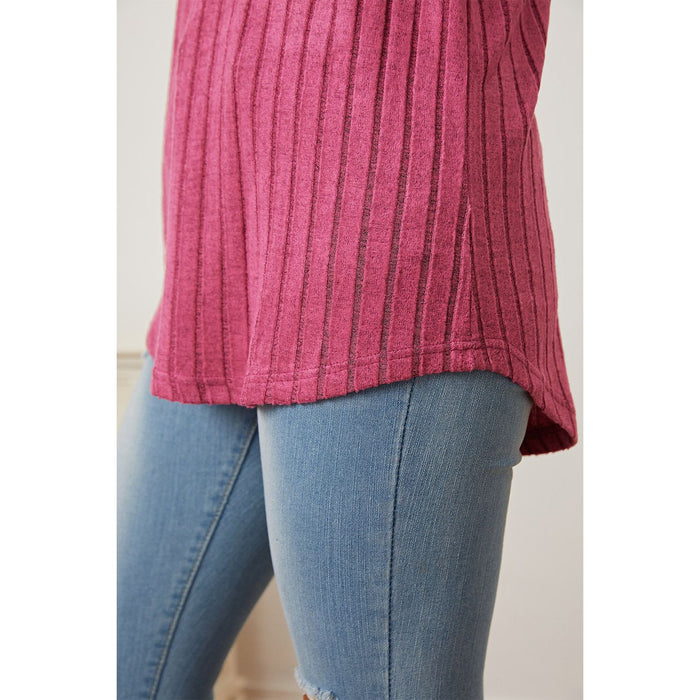 Basic Bae Ribbed Thumbhole Sleeve T-Shirt