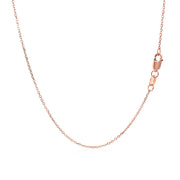 Bids.com Diamond Cut Cable Link Chain in 14k Rose Gold (0.8 mm) Necklaces