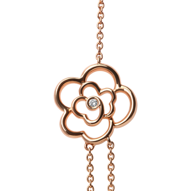Bids.com 18K Rose Gold 1/2 Cttw Diamond and Freshwater Pearl Double Strand Station Necklace  (G-H Color, SI1-SI2 Clarity) - Adjustable up to 16" to 20" Necklaces