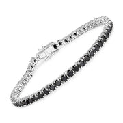 Bids.com 5.40 Carat Genuine Black Diamond .925 Sterling Silver Bracelet Bracelets