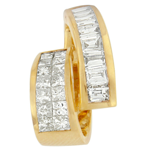 Bids.com 14K Yellow Gold 1 5/8 cttw Princess and Baguette Cut Diamond Fashion Pendant Necklace (G-H, VS2-SI1) Necklaces