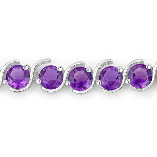 Bids.com 2.64 Carat Genuine Amethyst .925 Sterling Silver Bracelet Bracelets