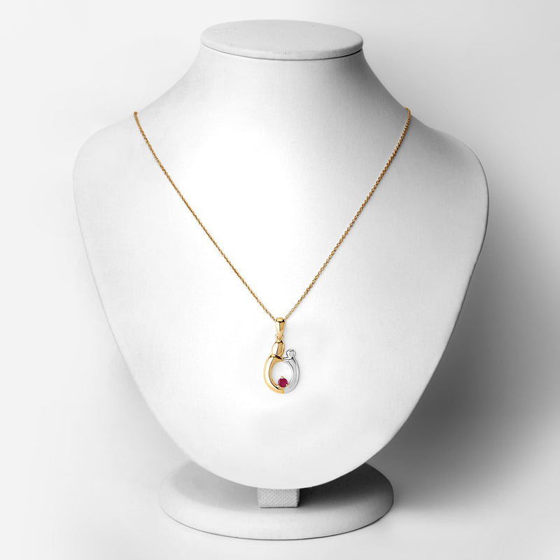 Bids.com 0.20 Carat Genuine Ruby .925 Sterling Silver Pendant Pendants