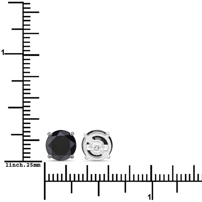 Bids.com 4.91 Carat Genuine Black Diamond 14K White Gold Earrings Earrings