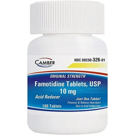 Camber Consumer Care Camber Consumer Care Famotidine 10 mg Tablets Acid Relief Tablets 100 Count Famotidine
