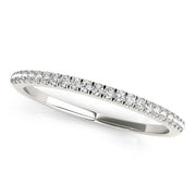 Bids.com 14k White Gold Classic Pave Set Diamond Wedding Band (1/8 cttw) Rings