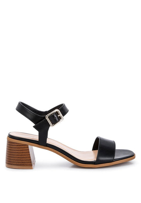 Varya Stacked Heel Sandals