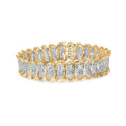 Bids.com 10K Yellow Gold 4.00 Cttw Pave Diamond Classic Link 7" Bracelet (I-J Color, I2-I3 Clarity) Bracelets
