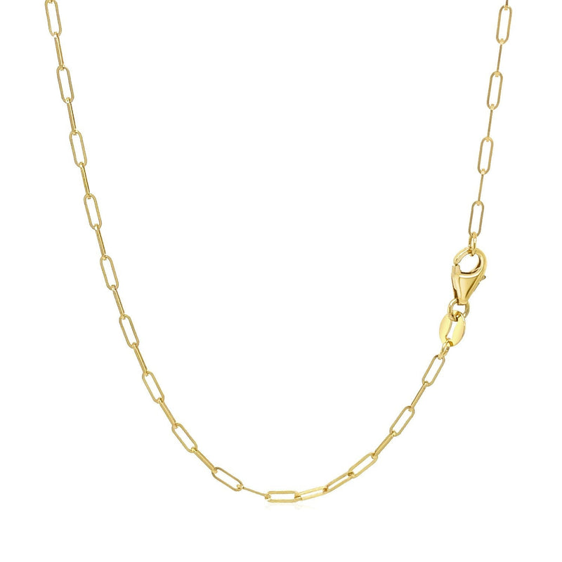 Bids.com 18K Yellow Gold Fine Paperclip Chain (1.50 mm) Necklaces