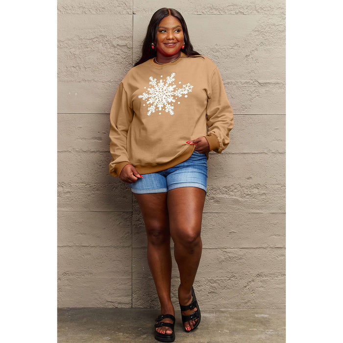 Simply Love Snowflake Graphic Sweatshirt