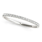 Bids.com 14k White Gold Slim Pave Set Diamond Wedding Band (1/8 cttw) Rings