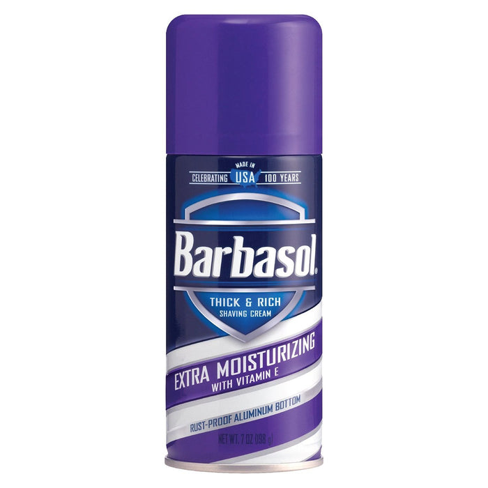 Barbasol Thick & Rich Shaving Cream, Extra Moisturizing, 7 Oz