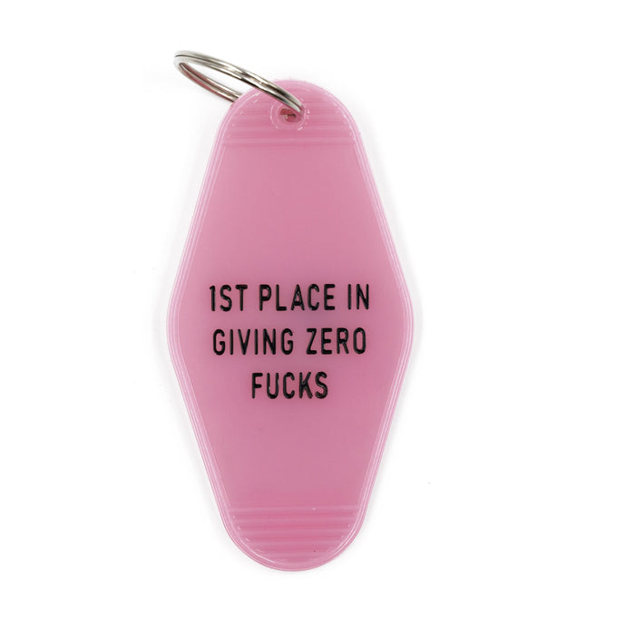 The Bullish Store - 1St Place In Giving Zero Fucks Keychain In Blush Pink