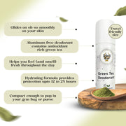 WhollyKaw Green Tea Deodorant - Dermatologist Tested Men